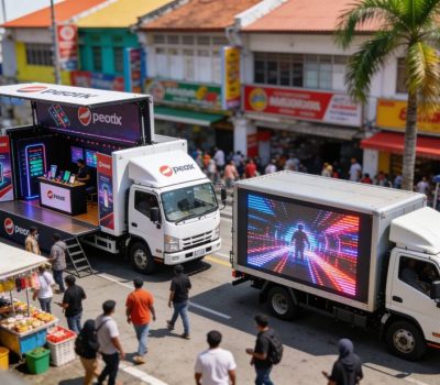 Event truck in Malaysia compared with LED truck for brand campaigns and mobile advertising