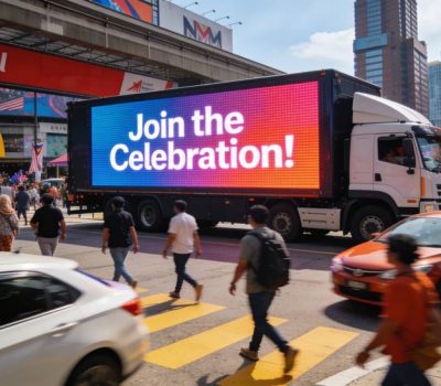 LED truck in Malaysia maximising outdoor campaign visibility with mobile digital advertising