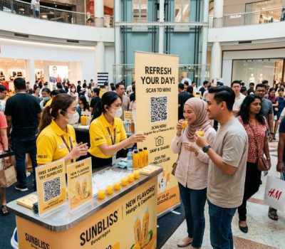 On ground activation in Malaysia for product sampling and customer trials