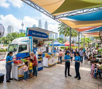 Event truck rental in Malaysia improving customer comfort during outdoor campaigns