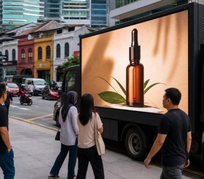 Clear LED truck message in high-traffic areas in Malaysia