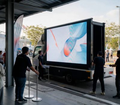 LED truck rental in Malaysia for pre-event promotion before crowds arrive