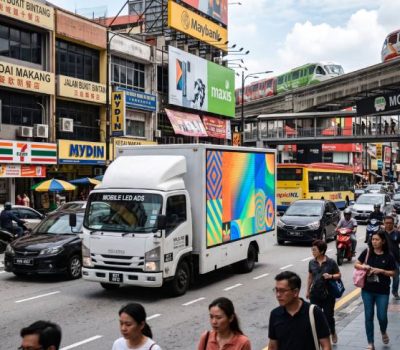 LED truck in Malaysia for fast public awareness campaigns